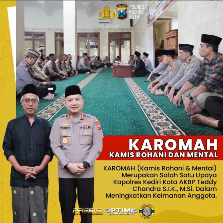 Karomah (Kamis Rohani dan Mental Sampai di Hati) Anggota Polres Kediri Kota