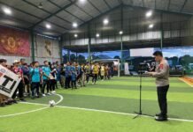Kapolda Kaltara Buka Pertandingan Futsal Antar Media Piala Kapolda Kaltara Cup 2023