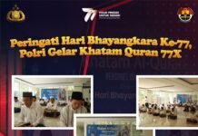 Divisi Humas Polri Gelar Khataman Al Qur’an 77 Kali Sambut Hari Bhayangkara Ke 77