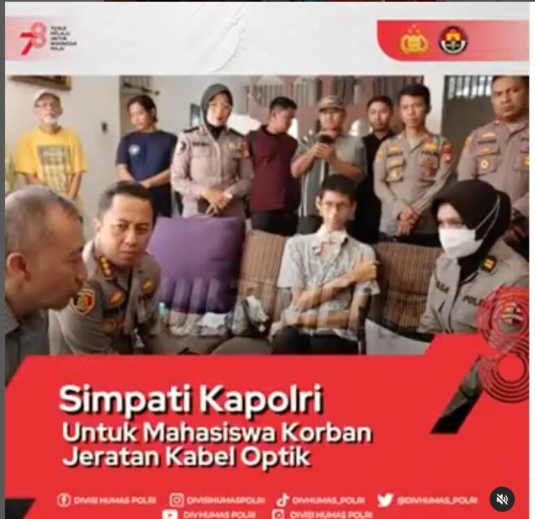 Uluran Tangan Jenderal Sigit Kepada Mahasiswa Korban Jeratan Kabel Optik