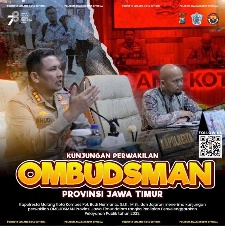 Ombudsman Jatim Lakukan Kunjungan Ketiga Pada Unit Pelayanan Publik Polresta Malang Kota