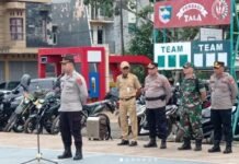 Polres Tanah Laut Gelar Apel Satpras Pastikan Keamanan Dan Kelancaran Pilkades Serentak