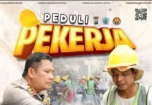 Kapolresta Malang Kota Bersama PJU dan Puluhan Pekerja Proyek Pembangunan Mapolres Makan Siang Bersama
