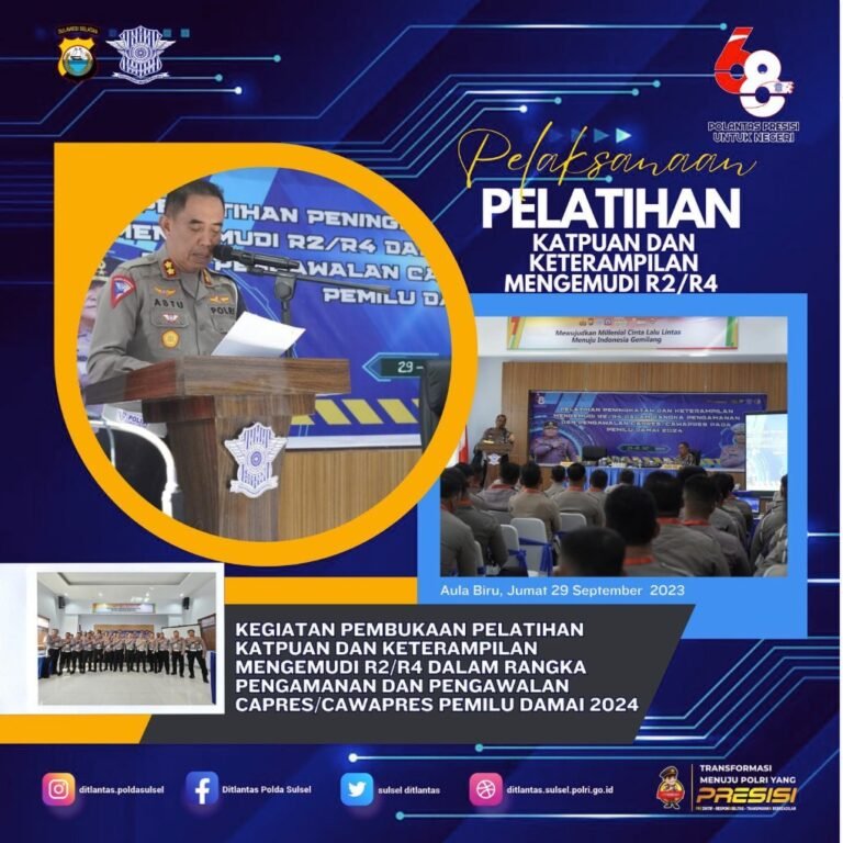 Ditlantas Polda Sulsel gelar pelatihan pengawalan Capres-Cawapres 2024 