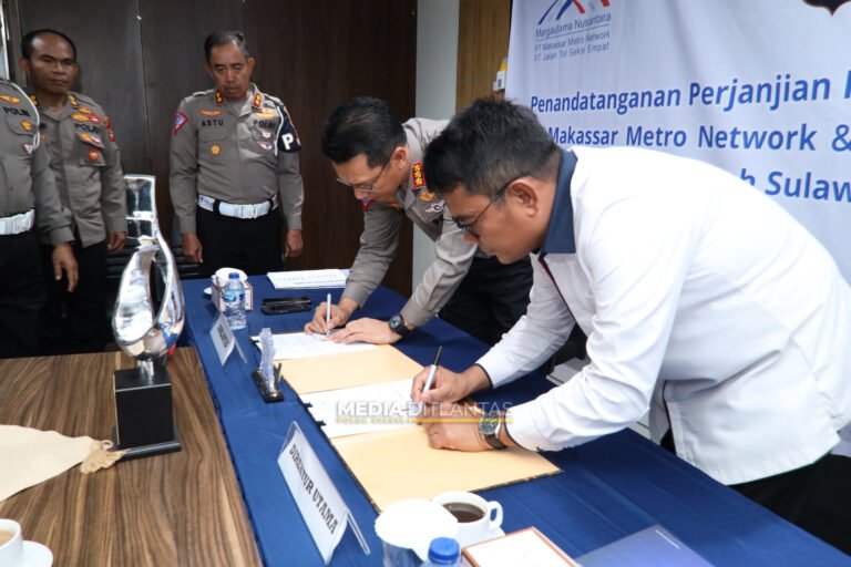 Kerjasama BUJT dan Ditlantas Polda Sulsel wujudkan Kamseltibcar Lantas di Jalan Tol