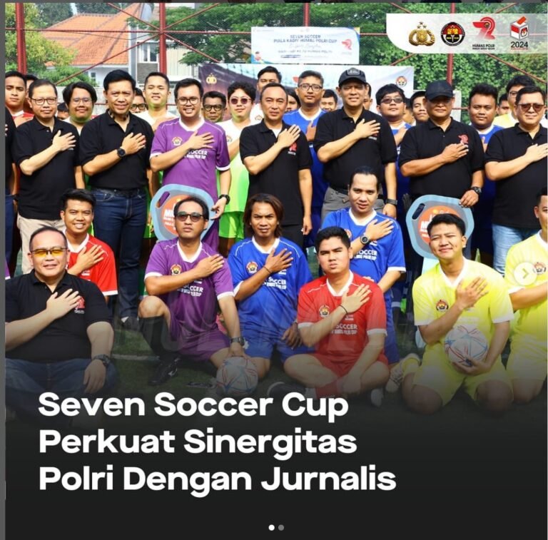 Perkuat Sinergisitas, Polri dan Jurnalis Gelar Seven Soccer