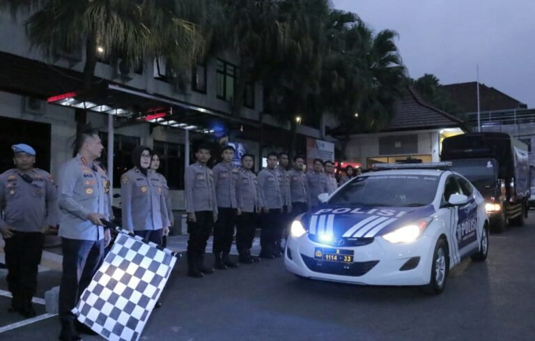 Peduli Kemanusiaan Polresta Malang Kota, Kirim 2 Truck Bantuan ke Palestina