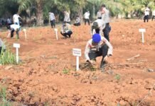 Polres Tanah Laut Gelar Penanaman Bibit Pohon Di Tanah Milik Polri