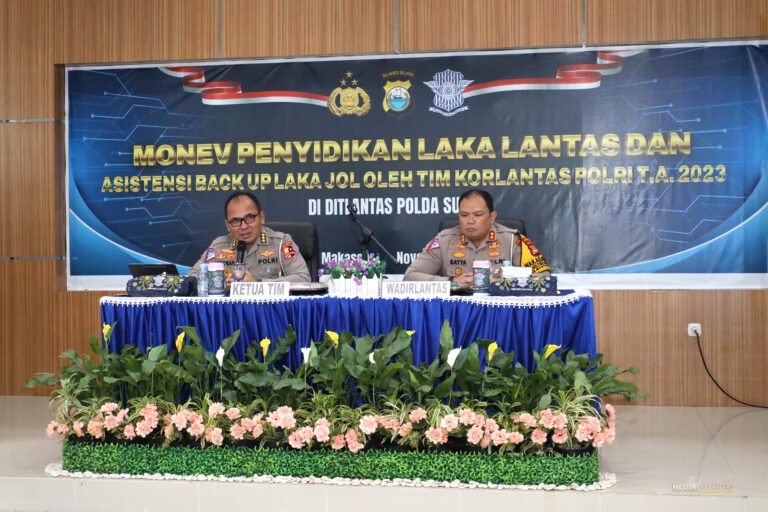 Gelar Monitoring Dan Evaluasi Laka Lantas, Komitmen Ditlantas Polda Sulsel Kurangi Angka Laka Lantas
