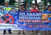 Satlantas Polres Metro Tangerang Kota Sosialisasi Larangan Gunakan Knalpot Brong