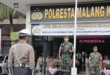 Tingkatkan Keamanan dan Pupuk Sinergitas, TNI Polri Kota Malang Gelar Patroli Skala Besar Pemilu 2024