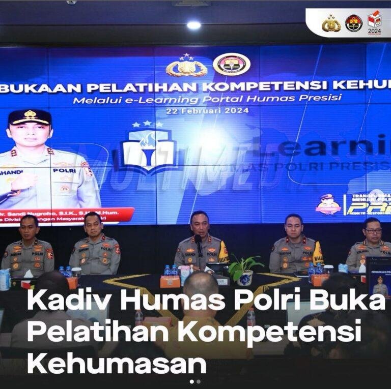 Kadiv Humas Polri Buka Pelatihan Kompetensi Kehumasan