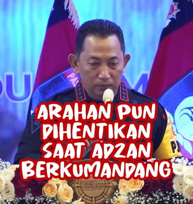 Suara Adzan Berkumandang, Kapolri Hentikan Arahan dalam Rakernis Korp Brimob Polri T.A. 2024
