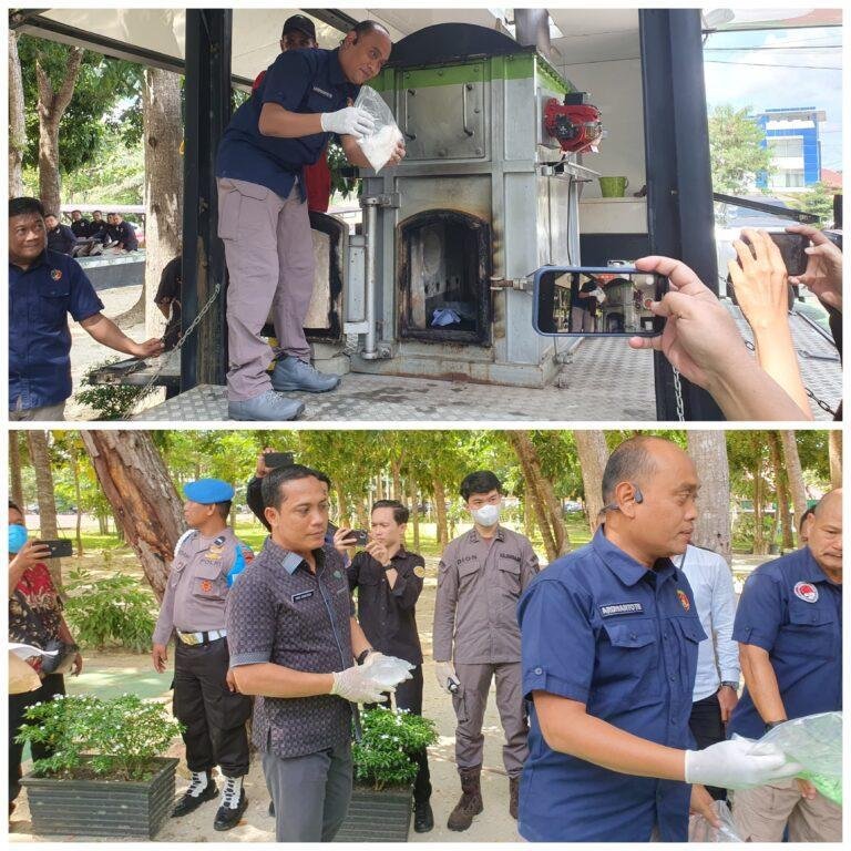 Dit Resnarkoba Polda Sultra Musnahkan Barang Bukti Narkotika Hasil Penindakan Januari – Maret 2024