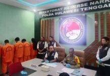Polda Sultra tangkap enam pengedar sabu dengan barang bukti 1,7 Kg