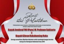Kapolri Ucapkan Selamat atas Pelantikan Presiden dan Wakil Presiden RI 2024-2029