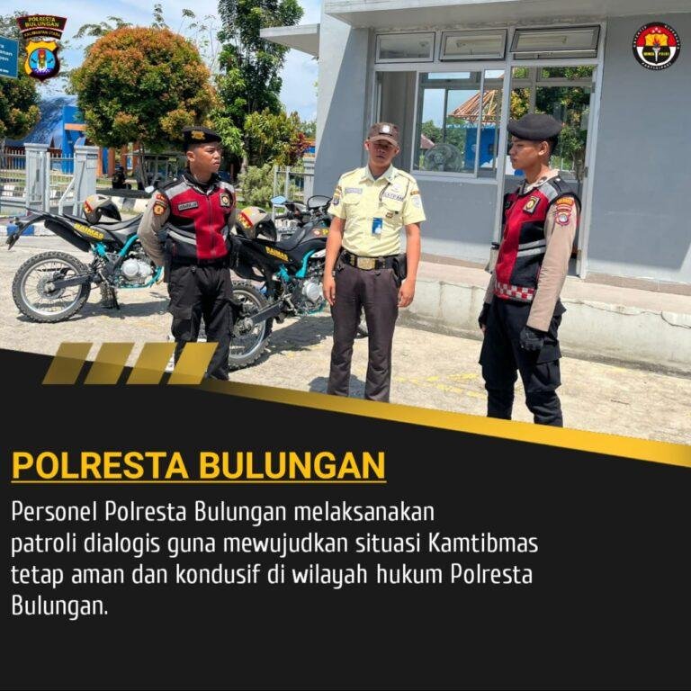 Polresta Bulungan Intens Galakkan Patroli Pengamanan di Kantor Penyelenggara Pemilu
