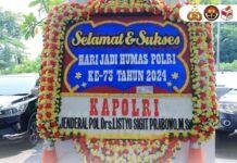 Ratusan Karangan Bunga Beragam Warnai dan Sambut HUT Humas Polri ke-73