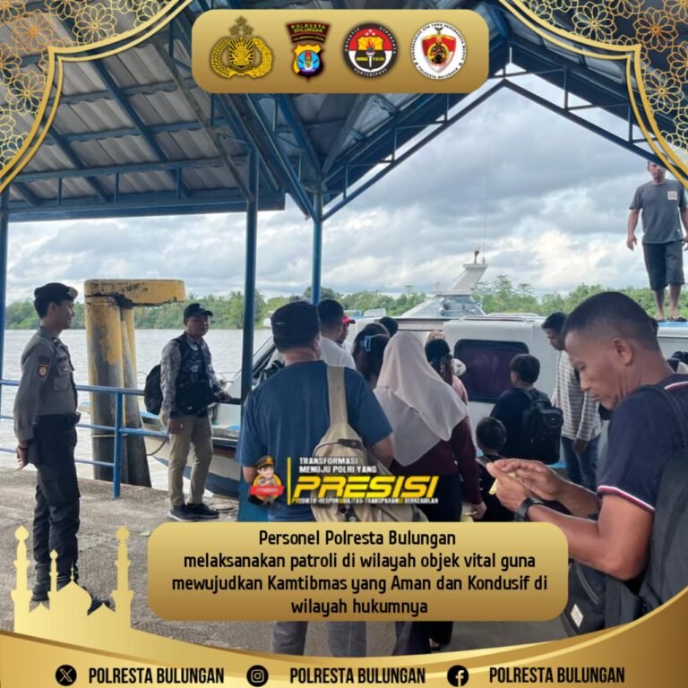 Polresta Bulungan Gelar Patroli di Jembatan Tanjung Palas, Awasi Pembatasan Muatan Kendaraan