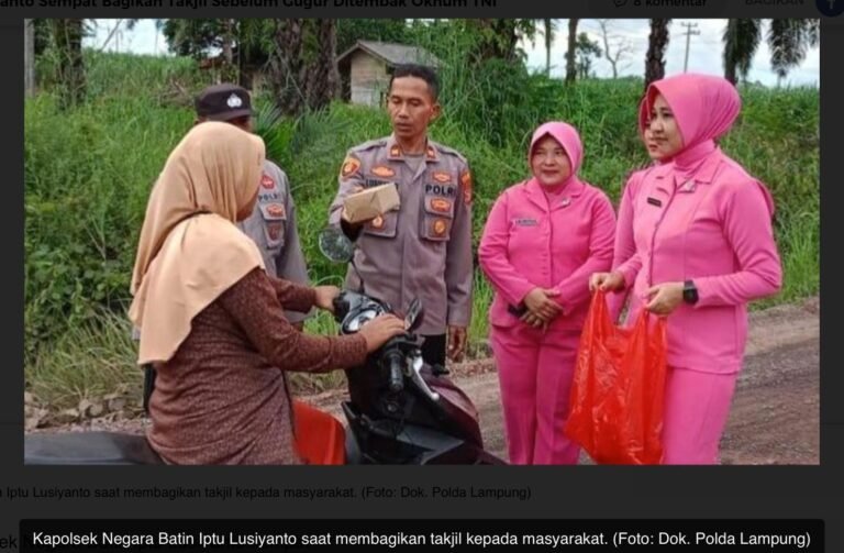 Istri Kapolsek Lusiyanto Suami Saya Gugur Saat Menjalankan Tugas, dan Tidak Terima Setoran