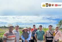 Bhabinkamtibmas Desa Tanjung Buka Bersama Dinas Pertanian Kaltara Salurkan Bantuan Bibit Jagung Kepada Kelompok Tani