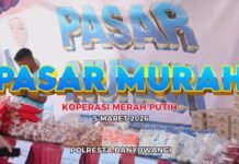 Kapolresta Banyuwangi Hadiri Peresmian Pasar Murah Koperasi Merah Putih